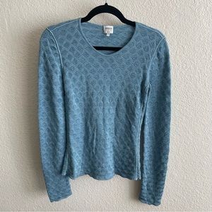 Armani Collezioni Blue Long Sleeve Shirt Sweater